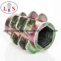 Zinc Alloy Nut Furniture Nut Hexagonal Insert Nut